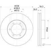 Тормозной диск NISSHINBO ND6048 D4N CAO 1276520119 4260480930211