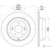 Тормозной диск NISSHINBO 1437029885 ND6106K E 5PBK