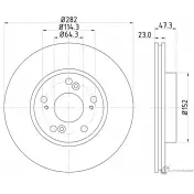 Тормозной диск NISSHINBO Honda Stepwgn 3 (DBA, RG) Минивэн 2.4 Z FF 162 л.с. 2005 – 2009 VS 5WY ND8024K 4260480932123
