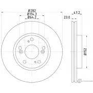 Тормозной диск NISSHINBO DW 5KJJL ND8032K 4260480941385 1276520623