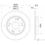 Тормозной диск NISSHINBO F4 YJCJA 1437029821 ND8043K