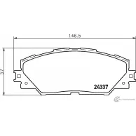 Тормозные колодки дисковые, комплект NISSHINBO NP1058 243 37 Toyota Mirai (JPD10) 1 Седан Electric FCV (JPD10) 154 л.с. 2014 – 2024 8331D1211