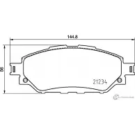 Тормозные колодки дисковые, комплект NISSHINBO OE P3KV6 NP1134SC Toyota Hilux (AN120, 30) 8 Пикап 2.7 (TGN111. TGN121. TGN136) 165 л.с. 2015 – 2024