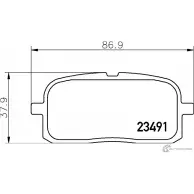 Тормозные колодки дисковые, комплект NISSHINBO Toyota Paseo (L50) 2 Купе 1.5 (EL54) 110 л.с. 1995 – 1999 3G 5WI NP1151