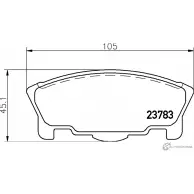 Тормозные колодки дисковые, комплект NISSHINBO 16RHU HG NP1156 1437029512