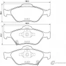 Тормозные колодки дисковые, комплект NISSHINBO J1VAXF W NP1157 1437029596