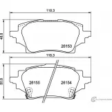 Тормозные колодки дисковые, комплект NISSHINBO NP1172 Toyota Corolla (E210) 12 2018 – 2020 7BM 69