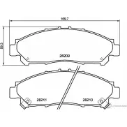 Тормозные колодки дисковые, комплект NISSHINBO Toyota Hiace (H300) 6 2019 – 2020 NP1177SC Y O6YD