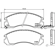 Тормозные колодки дисковые, комплект NISSHINBO Mitsubishi Outlander 3 (GG, GF, ZJ) Кроссовер 2.0 143 л.с. 2012 – наст. время NP3001 21 363 21768