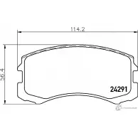 Тормозные колодки дисковые, комплект NISSHINBO NP3005 Mitsubishi Lancer 9 (CS3A) Седан 1.6 (CS3A) 105 л.с. 2000 – 2007 242 91 7782D904