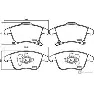 Тормозные колодки дисковые, комплект NISSHINBO Ford Galaxy 3 (CDR, CK) Минивэн 2.0 TDCi 150 л.с. 2015 – 2018 NP5079 GIIQ YFQ