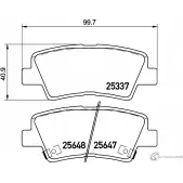 Тормозные колодки дисковые, комплект NISSHINBO 2533 7 Hyundai Grandeur (HG) 5 Седан 3.0 LPG 235 л.с. 2011 – 2011 NP6036 25647