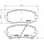 Тормозные колодки дисковые, комплект NISSHINBO 249 10 24925 Hyundai i10 (PA) 1 Хэтчбек 1.2 87 л.с. 2015 – 2025 NP6085