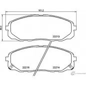 Тормозные колодки дисковые, комплект NISSHINBO NP6163 Kia Carnival (YP) 4 2015 – 2020 UI26Q 72