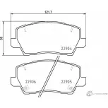 Тормозные колодки дисковые, комплект NISSHINBO Kia Picanto (JA) 3 Хэтчбек 1.2 MPI 84 л.с. 2020 – 2025 NP6164 3UHY P