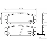 Тормозные колодки дисковые, комплект NISSHINBO 21704 NP7004 Subaru Impreza (GC) 1 Седан 2.0 Turbo GT AWD (GC8) 218 л.с. 1998 – 2000 2170 3