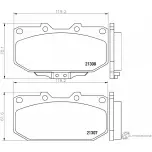 Тормозные колодки дисковые, комплект NISSHINBO 21308 NP7012 21 307 Subaru Impreza (GG) 2 Универсал 2.5 WRx AWD (GGG) 230 л.с. 2005 – 2008