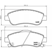 Тормозные колодки дисковые, комплект NISSHINBO 24 638 24639 NP8012 Honda CR-V 4 (RM) Кроссовер 1.6 i DTEC (RE6) 120 л.с. 2013 – 2024