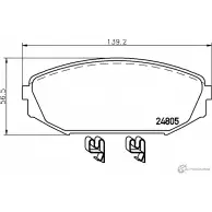 Тормозные колодки дисковые, комплект NISSHINBO NP8051 VKE C5J Honda Odyssey 2 (RA6, 9) 1999 – 2003