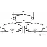 Тормозные колодки дисковые, комплект NISSHINBO OTH JDM NP9031 Suzuki Ignis (FF, MF) 2 Хэтчбек 1.2 Hybrid (ATK412) 83 л.с. 2020 – 2025