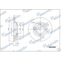 Тормозной диск MANDO MBC030005 Kia Pride (DA) 1 Хэтчбек 1.3 73 л.с. 1994 – 1997 DNP2 U