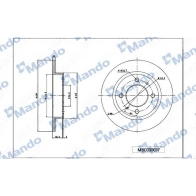 Тормозной диск MANDO Hyundai Coupe (RD) 1 Купе 2.0 16V 139 л.с. 1996 – 2002 MBC030037 8KE DM