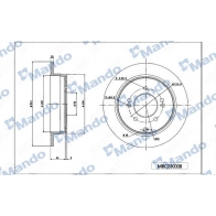 Тормозной диск MANDO Q BO10 Hyundai Grandeur (TG) 4 Седан 3.8 265 л.с. 2005 – 2011 MBC030038