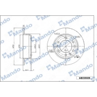 Тормозной диск MANDO MBC030039 ZM QUTFW Kia Carnival (VQ) 3 Минивэн 2.7 V6 189 л.с. 2006 – 2025