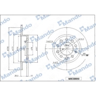 Тормозной диск MANDO Hyundai Coupe (GK) 2 Купе 2.0 136 л.с. 2001 – 2009 MBC030059 0V YE97
