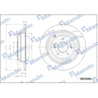 Тормозной диск MANDO MBC030066 YEI HS1 Hyundai Genesis (Coupe) 1 Купе 3.8 V6 303 л.с. 2008 – 2014