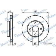Тормозной диск MANDO 1439987818 CPOG 1 MBC030099