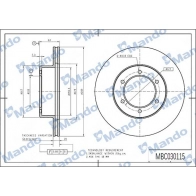 Тормозной диск MANDO Great Wall Safe 1 2002 – 2009 NCA N8T MBC030115