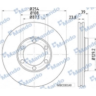 Тормозной диск MANDO S4OG ZG7 MBC030140 Mitsubishi L200 3 (K7T, K6T) Пикап