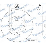 Тормозной диск MANDO Kia Carnival (VQ) 3 Минивэн 2.7 V6 189 л.с. 2006 – 2025 48 DYD MBC030183
