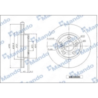 Тормозной диск MANDO 1439987920 MBC030201 G SLLA