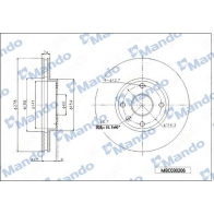 Тормозной диск MANDO 6OI3 W MBC030206 Chevrolet
