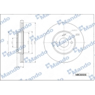 Тормозной диск MANDO MBC030215 Nissan Note (E12) 2 2012 – 2020 I ZKMHR