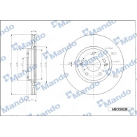 Тормозной диск MANDO MBC030238 SsangYong Actyon (CK) 2 Кроссовер 2.0 150 л.с. 2012 – 2024 W GNBZP