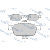 Тормозные колодки дисковые, комплект MANDO 1439978558 J 9WJIB MBF015041