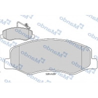 Тормозные колодки дисковые, комплект MANDO MBF015043 Opel Movano (B) 2 Фургон 2.3 CDTI RWD (FV) 131 л.с. 2016 – 2025 12G M1