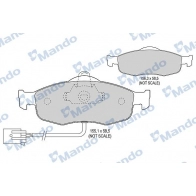 Тормозные колодки дисковые, комплект MANDO TN E6O2P 1439978611 MBF015099