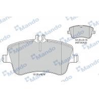 Тормозные колодки дисковые, комплект MANDO Mercedes C-Class (S203) 2 Универсал 1.8 C 180 Kompressor (2046) 143 л.с. 2002 – 2007 E8 HM4B MBF015149