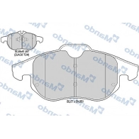 Тормозные колодки дисковые, комплект MANDO 1439978679 MBF015181 V B3HWR5