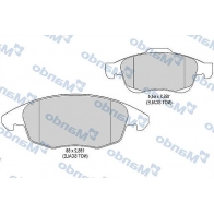 Тормозные колодки дисковые, комплект MANDO MBF015238 Citroen Berlingo 1 (M49) 1996 – 2008 5FY 3F