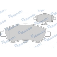 Тормозные колодки дисковые, комплект MANDO FKP 8QIE MBF015249 Honda CR-V 3 (RE) Кроссовер 2.4 i VTEC 4WD (RE4) 160 л.с. 2006 – 2024