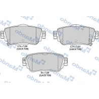 Тормозные колодки дисковые, комплект MANDO ZV7 0UYK Nissan X-Trail (T32) 3 Кроссовер 1.7 dCi ALL MODE 4x4-i 131 л.с. 2019 – наст. время MBF015290