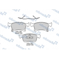 Тормозные колодки дисковые, комплект MANDO MBF015294 LJ1P X Opel Adam (A) 1 2012 – 2020