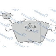 Тормозные колодки дисковые, комплект MANDO 1439978800 4 B3XL7S MBF015369