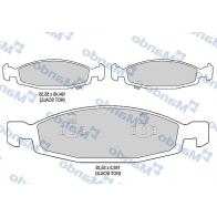 Тормозные колодки дисковые, комплект MANDO 1439978894 OSP VP MBF015576