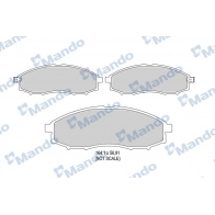 Тормозные колодки дисковые, комплект MANDO Nissan Navara (D22) 1 Пикап 2.4 4x4 150 л.с. 1997 – 2004 MBF015740 YL4MT P0